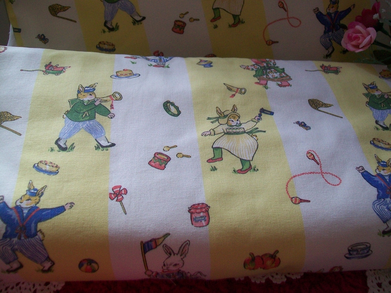 Laura Ashley Nursery Bunnykins Fabric Curtains. Lovely Vintage Etsy