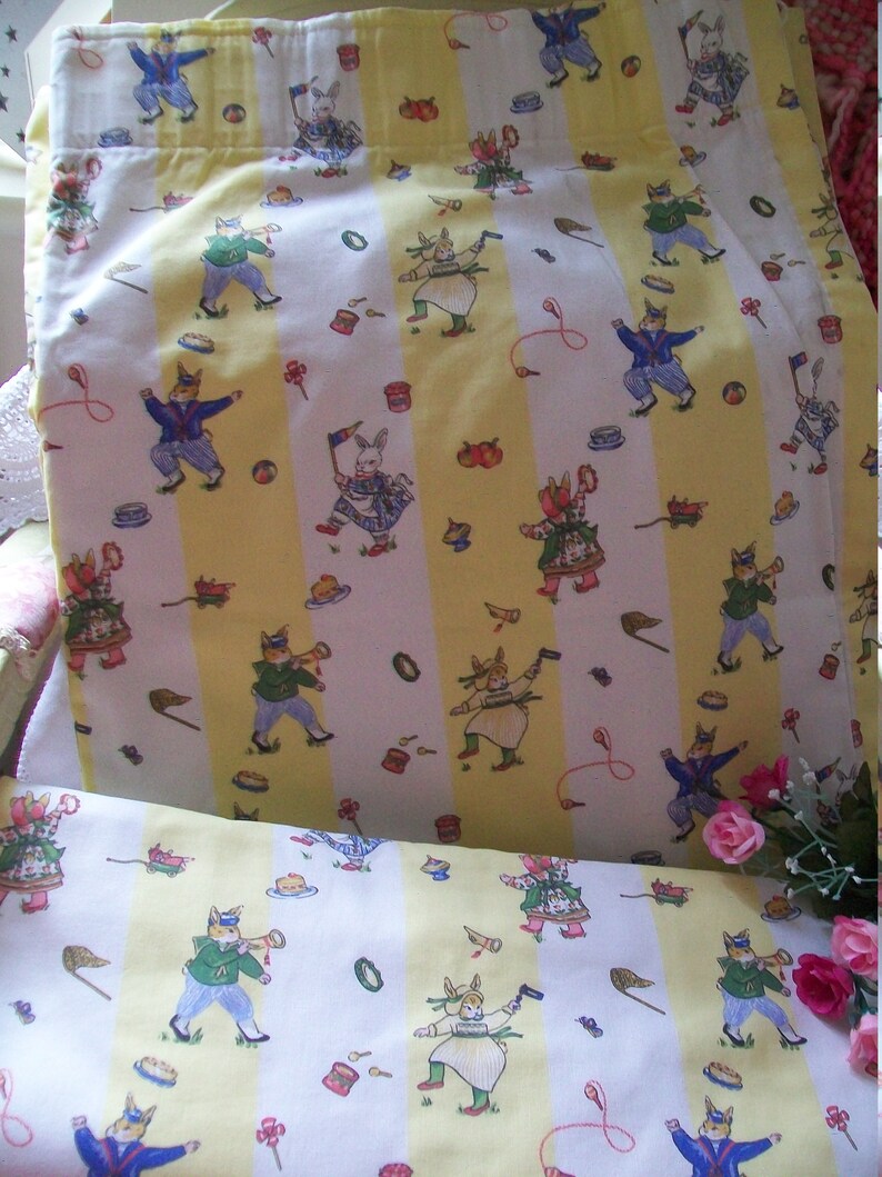 Laura Ashley Nursery Bunnykins Fabric Curtains. Lovely Vintage Etsy