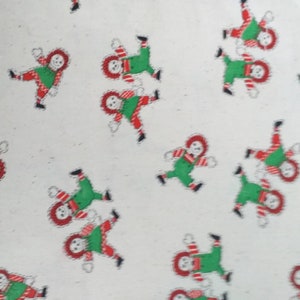 Raggedy Ann & Andy fabric 1970s unused fabric by Marcus Brothers / Whittaker Tex Lovely Raggedy Ann cotton unused fabric and quilting pieces