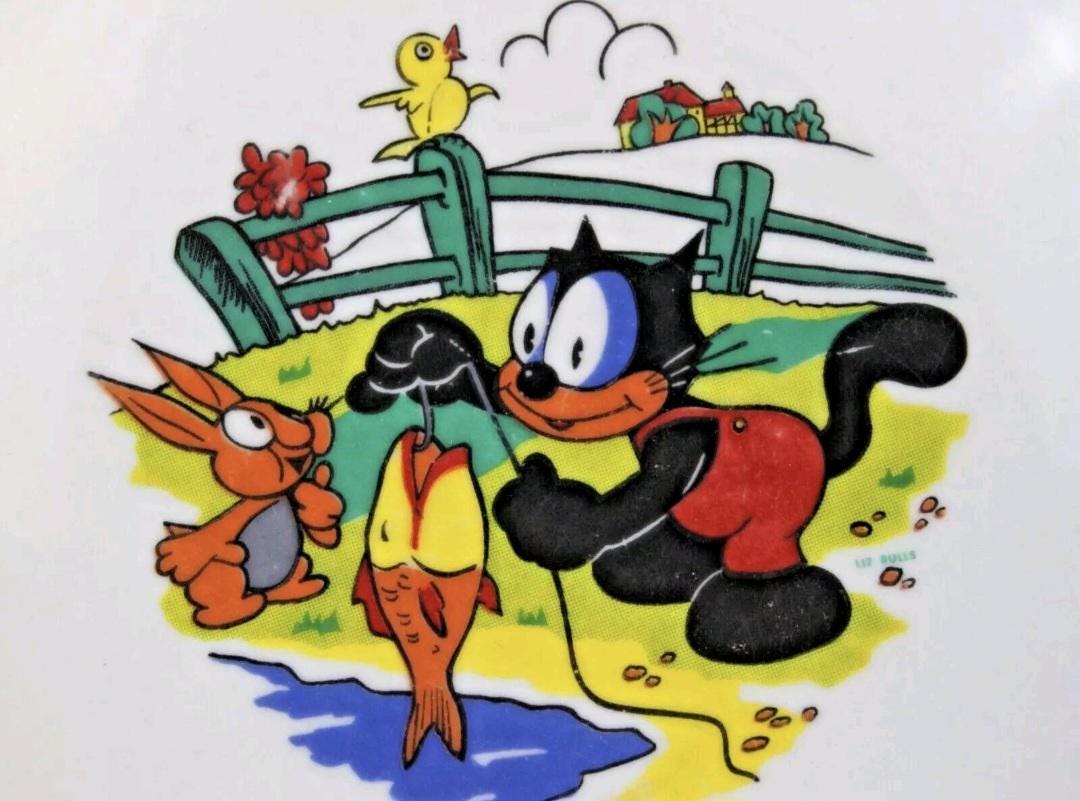 Felix the Cat Limited Edition 1960s Winterling Rosiau Bavarian