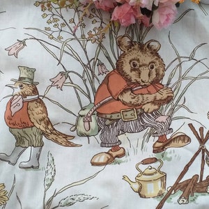 Wind in The Willows fabric vintage 1960s & 90s Lovely adorable vintage fabric and soft beany Wind in the Willows Toys immaculate  condition
