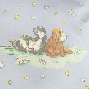 Laura Ashley Fabric Lovely Vintage Hey Diddle Diddle Nursery fabric. Wonderful condition 1990s various size pieces available. 43 x 43 cms