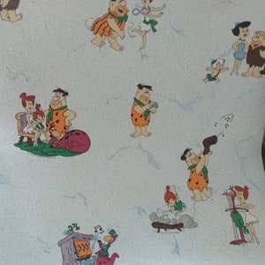 Flinestones behang. Hanna Barbera fantastisch vintage Flinestones behang op rollen of voor kunst aan de muur, emblemen emphemra, kaarten en ambachten