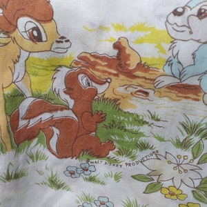 Bambi Fabric Vintage 1950s Bambi Walt Disney Productions Fabric Lovely Bambi & Thumper Disney fabric in excellent vintage condition xx