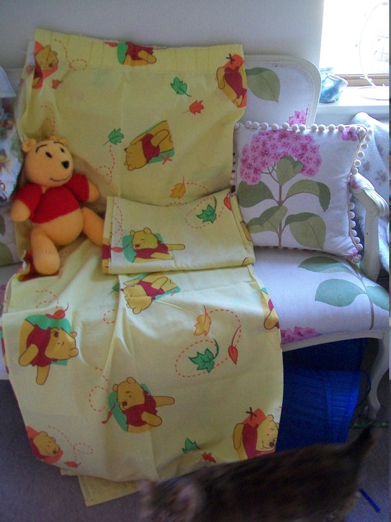 Winnie The Pooh Fabric Curtains Lovely Childrens Nursery Etsy
