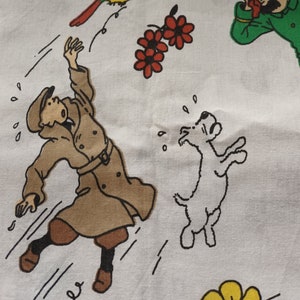 TinTin Fabric vintage Hergè fabrics from 1993 onwards Broken Ear and Pharoah reclaimed fabric, good condition very rare vintage fabric
