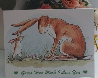 Guess How Much I Love You greetings cards and happy birthday cards 11.5 x 14 cms with envelope and in cello bag Museums & Galleries card too