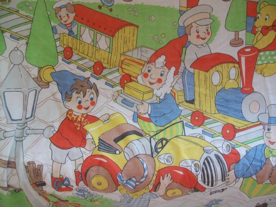 Vintage Noddy In Toyland Fabric Duvet Cover Fabric Panel Etsy