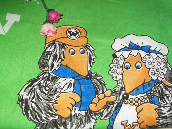 Wombles fabric Vintage 1970s Lovely The Wombles Vintage Pillowcase | Etsy