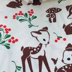 Bambi Fabric cute kitsch style Bambi fabric lovely cream cotton with sweet Bambi images