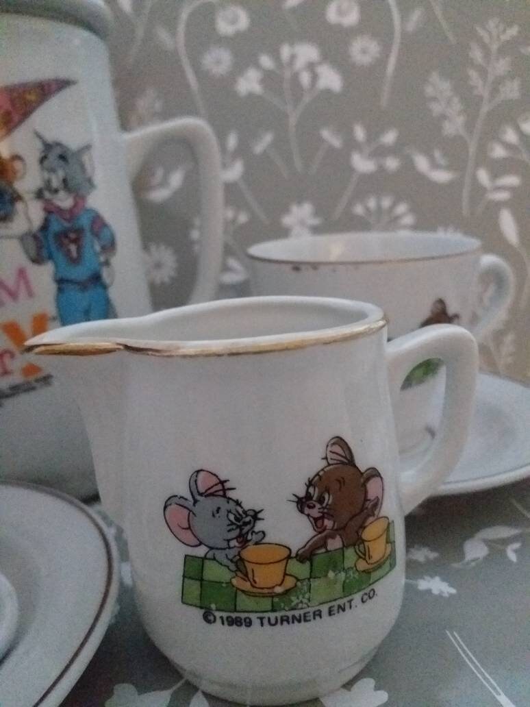 Tom & Jerry Tea Set and Cup Saucer and Sugar Bowl Too - Etsy