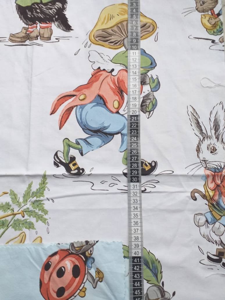 Wind in the Willows 1960s Fabric Vintage Sanderson Cotton Fabric ...