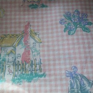 Laura Ashley Fabric Mary Mary Lovely Vintage Nursery Rhyme Mary Mary Kinderzimmer-Stoff & Gardinen 1980er Jahre - einwandfreier Zustand xx