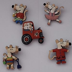 Bonitas y divertidas insignias de Maisy Mouse. Incluyen una nota de Maisy y fabulosas tarjetas de feliz cumpleaños en blanco en el interior - 11,5 x 14 cm con sobre.