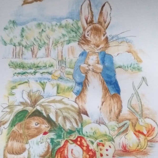 Jane Churchill - Beatrix Potter / Peter Rabbit fabric by Dragons of Walton Street Wonderful images and colours Lovely 1980s quality fabric.