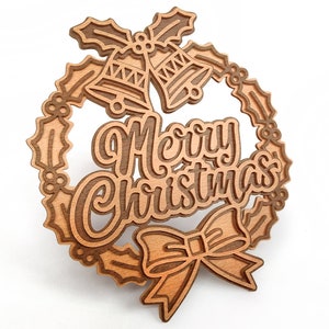 C141-クリスマスリース - スクロールソーパターン (pdf、dxf、svg、eps)