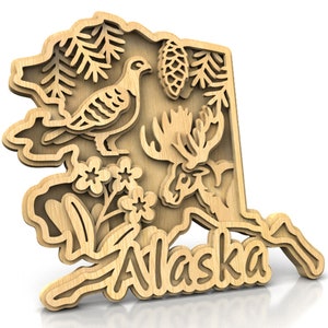 C240-Alaska - Scroll saw pattern (pdf, dxf, svg, eps)
