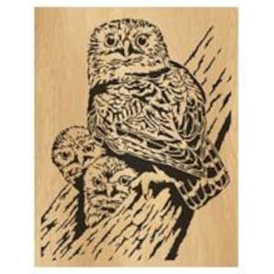 080-owls - Scroll saw pattern (pdf, jpg, dxf, svg, eps)