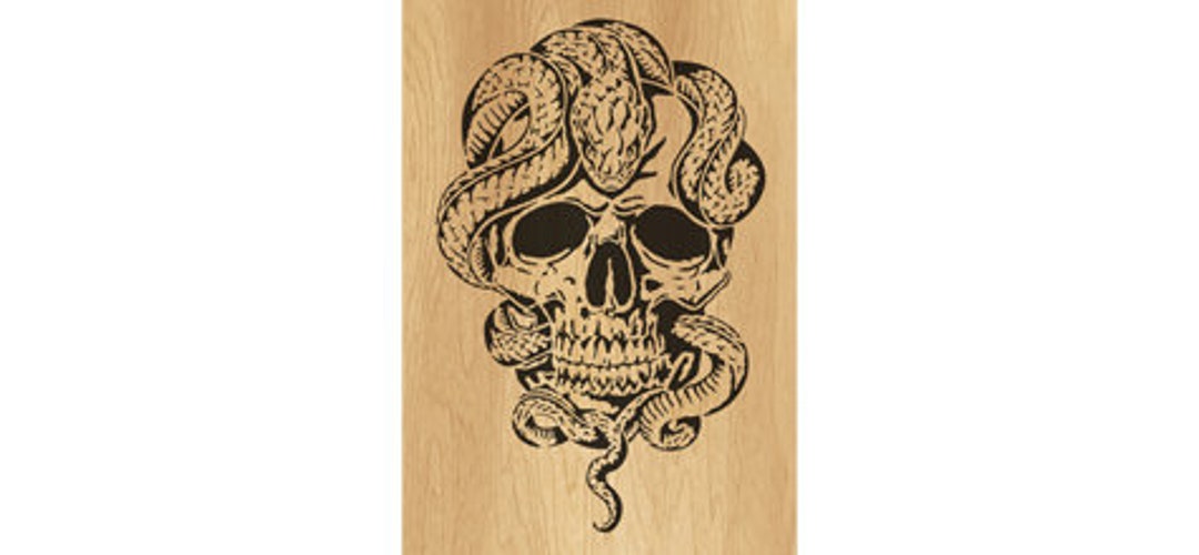 053-skull Scroll Saw Pattern pdf, Jpg, Dxf, Svg, Eps - Etsy