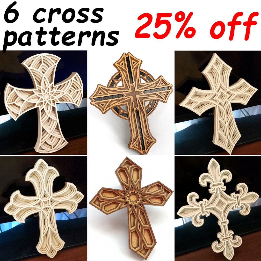 Crosses Set Scroll Saw Pattern pdf, Dxf, Svg, Eps - Etsy crosses-set-scroll-saw-pattern-pdf-dxf-svg-eps-etsy