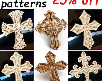 Crosses Set - Scroll Saw Pattern (pdf, Dxf, Svg, Eps) - Etsy Crosses Set - Scroll Saw Pattern (pdf, Dxf, Svg, Eps) - Etsy