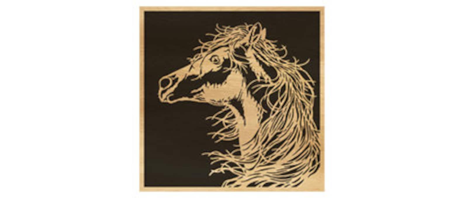 031horse Scroll saw pattern pdf jpg dxf svg eps Etsy