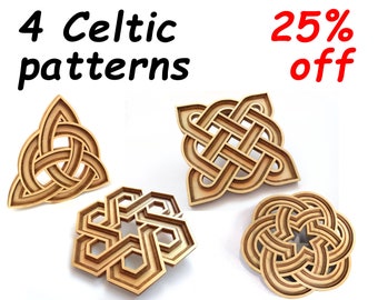 Celtic knots set - Scroll saw pattern (pdf, dxf, svg, eps)