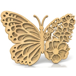 C209-Butterfly - Scroll saw pattern (pdf, dxf, svg, eps)
