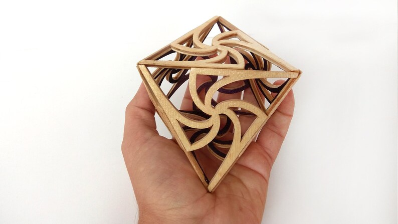 C33-octahedron Scroll saw pattern pdf, dxf, svg, eps