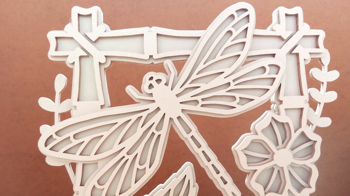 C114dragonfly Scroll Saw Pattern pdf Dxf Svg Eps Etsy