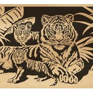 075-tiger - Scroll saw pattern (pdf, jpg, dxf, svg, eps)