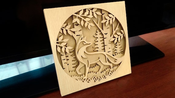 C198 fox Scroll Saw Pattern pdf Dxf Svg Eps Etsy