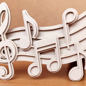 C159-music Notes Scroll Saw Pattern pdf, Dxf, Svg, Eps - Etsy