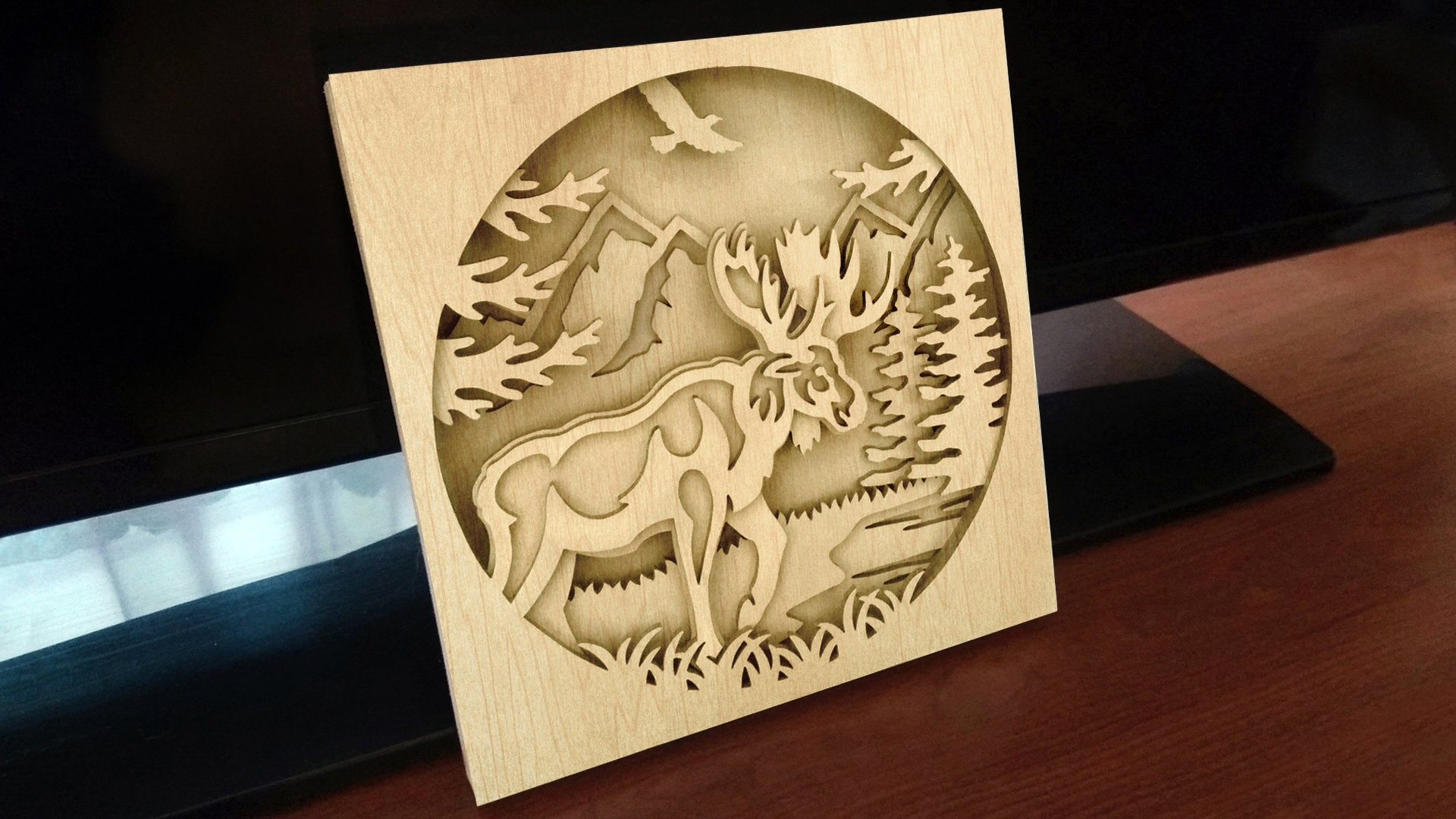 C123moose Scroll Saw Pattern pdf Dxf Svg Eps Etsy