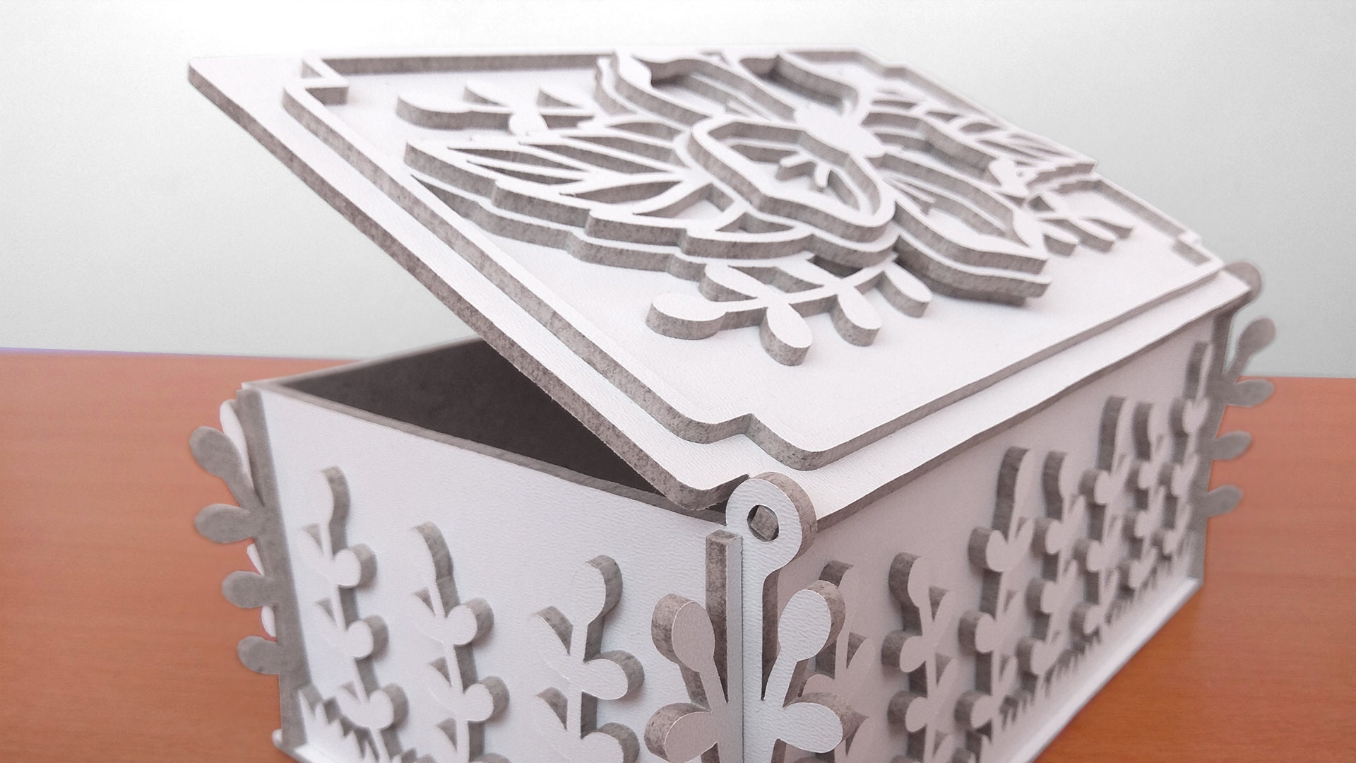 C122Flower box Scroll saw pattern Etsy