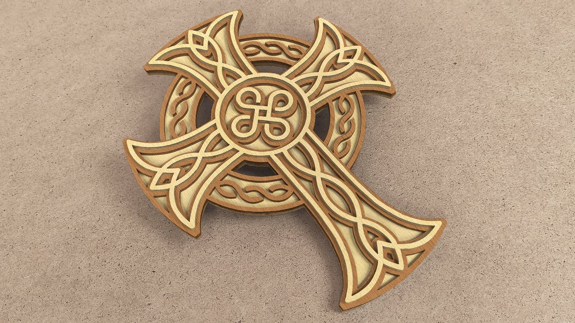 C161celtic Cross Scroll Saw Pattern pdf Dxf Svg Eps Etsy Canada