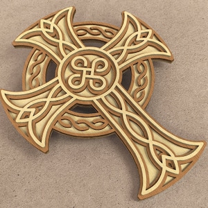 C161-Celtic cross - Scroll saw pattern (pdf, dxf, svg, eps)