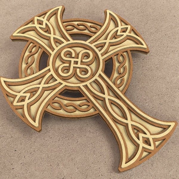 C161-Celtic cross - Scroll saw pattern (pdf, dxf, svg, eps)