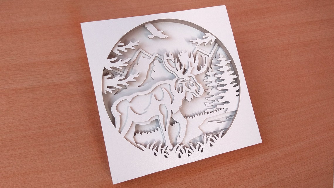 C123moose Scroll Saw Pattern pdf Dxf Svg Eps Etsy Canada