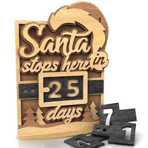 C246-Calendrier de Noël - Modèle de scie à chantourner (pdf, dxf, svg, eps)