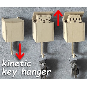 C196-Kinetic Key Hanger - Schema per sega da traforo (pdf, dxf, svg, eps)