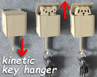 C196-Kinetic Key Hanger - Scroll saw pattern (pdf, dxf, svg, eps)