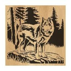 071-wolf - Scroll saw pattern (pdf, jpg, dxf, svg, eps)