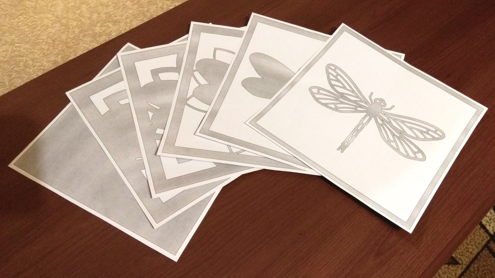 C46dragonfly Scroll Saw Pattern pdf Dxf Svg Eps Etsy Canada