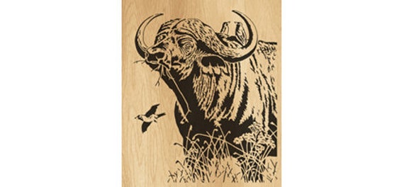 039-buffalo Scroll saw pattern pdf jpg dxf svg eps | Etsy