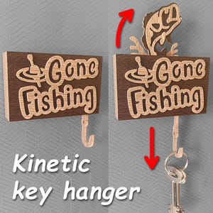 C280-Kinetic Key Hanger - Scroll saw pattern (pdf, dxf, svg, eps)