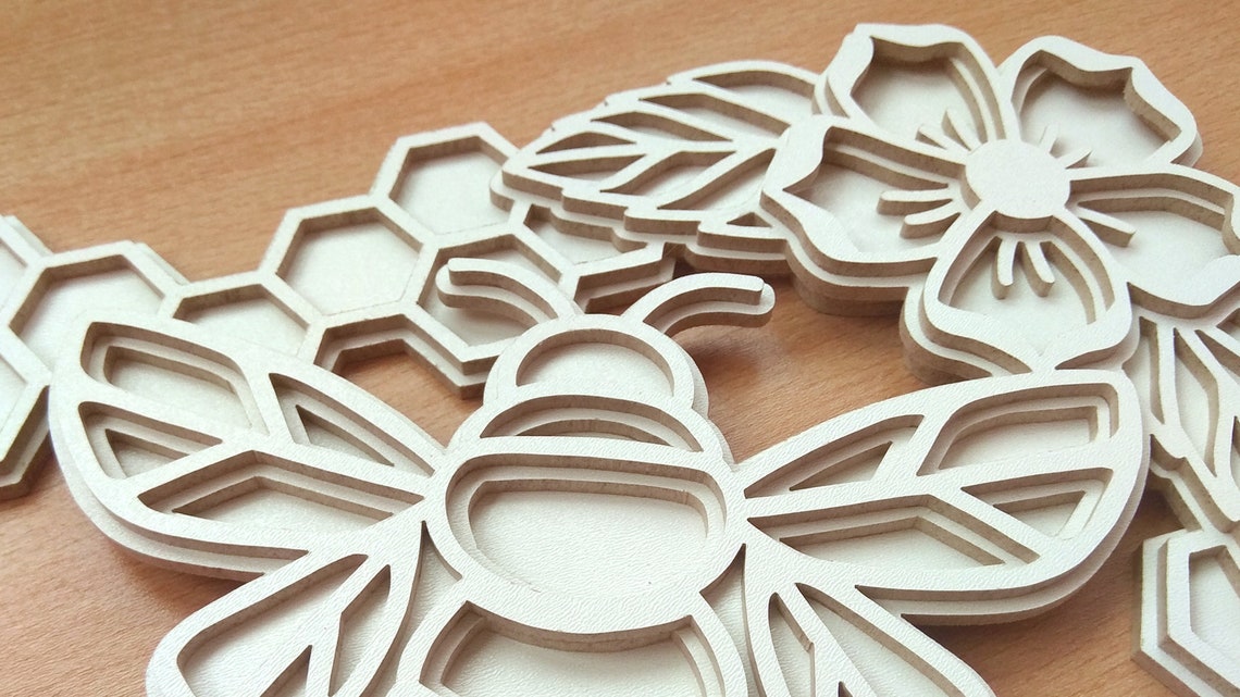 C118bee Scroll Saw Pattern pdf Dxf Svg Eps Etsy