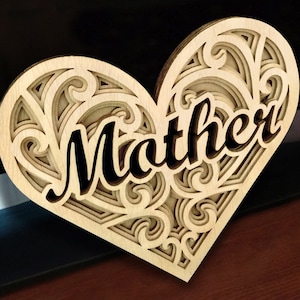 C127-Mother - Scroll saw pattern (pdf, dxf, svg, eps)