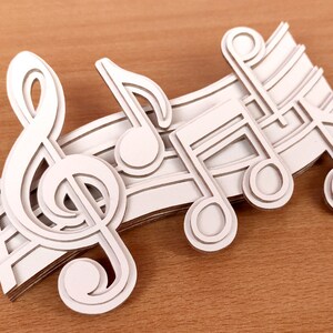 C159-music Notes Scroll Saw Pattern pdf, Dxf, Svg, Eps - Etsy