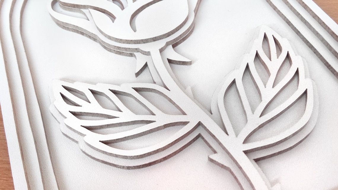 C136-rose Scroll Saw Pattern pdf Dxf Svg Eps - Etsy